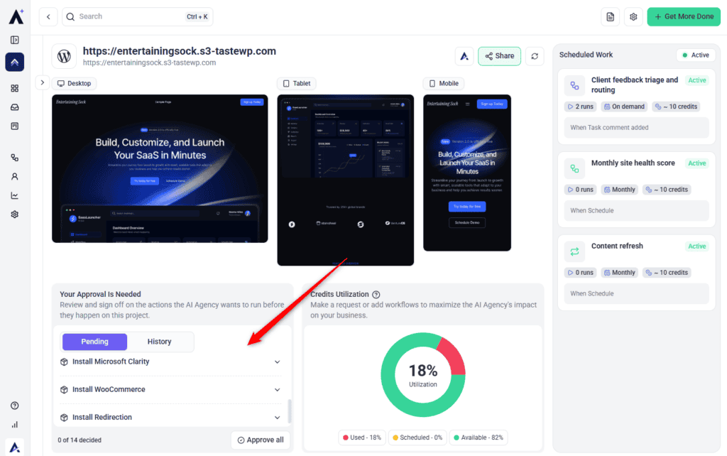 Fourteen plugin installs waiting in the Approval Queue