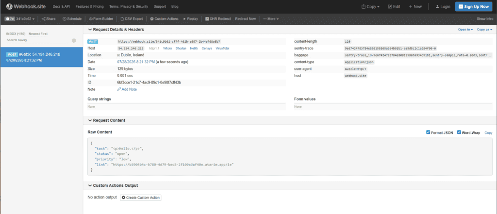 Dynamic payload written out in the payload editor
