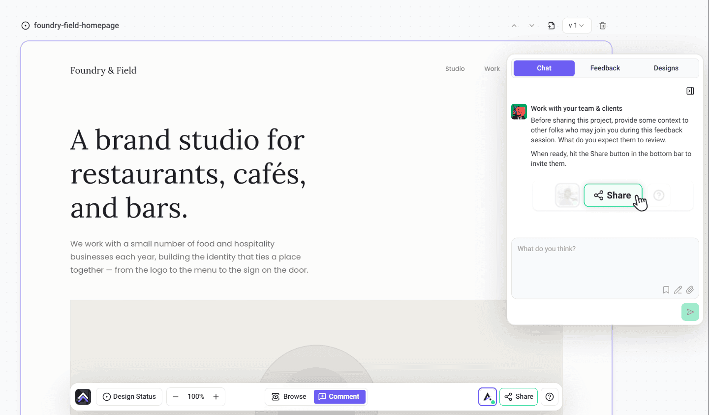 Uploaded design open and ready for feedback