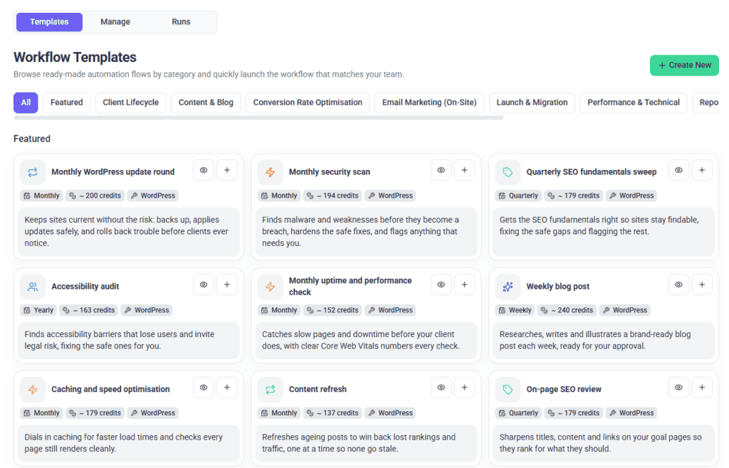 Setting up a workflow with a trigger and an action