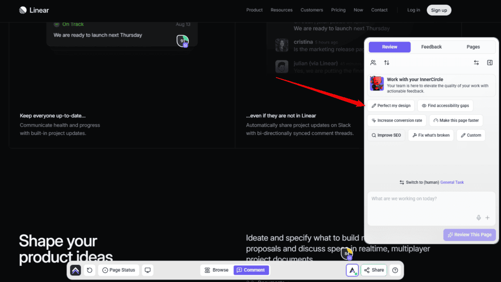 Opening the Chat tab